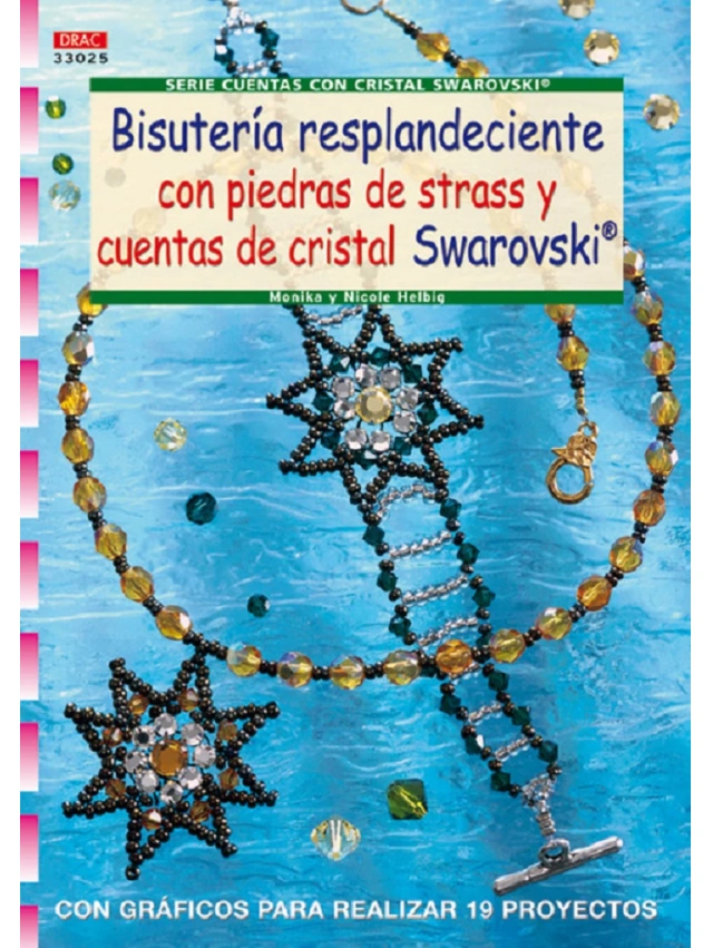 LIBRO BISUTERIA RESPLANDECIENTE CON PIEDRAS DE STRAA Y CUENTAS SWAROSVSKI