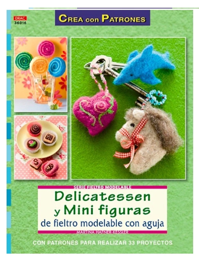 LIBRO DELICATESSEN Y MINI FIGURAS DE FIELTRO MODELABLE CON AGUJA