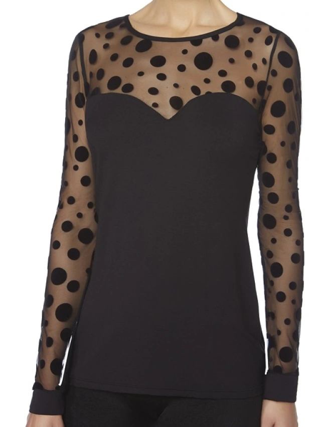 CAMISETA M/L TUL SPOTS MODAL JANIRA